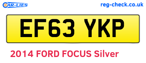 EF63YKP are the vehicle registration plates.