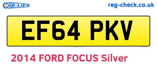 EF64PKV are the vehicle registration plates.