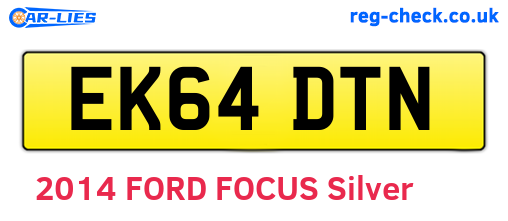 EK64DTN are the vehicle registration plates.