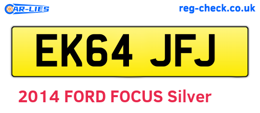 EK64JFJ are the vehicle registration plates.