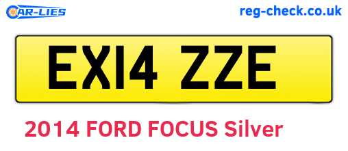 EX14ZZE are the vehicle registration plates.