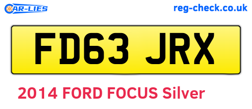 FD63JRX are the vehicle registration plates.