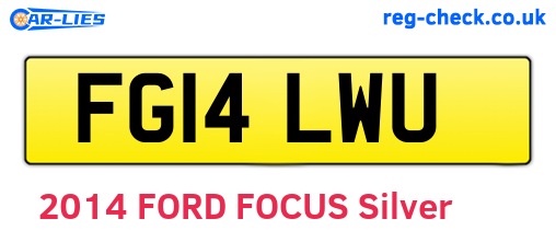 FG14LWU are the vehicle registration plates.