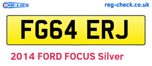 FG64ERJ are the vehicle registration plates.