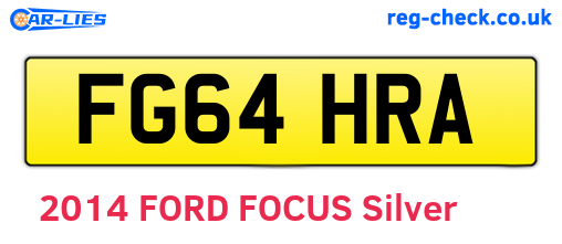 FG64HRA are the vehicle registration plates.