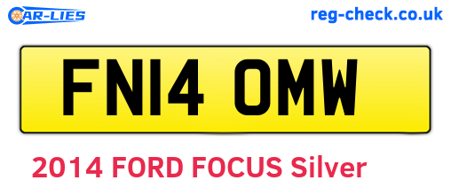 FN14OMW are the vehicle registration plates.