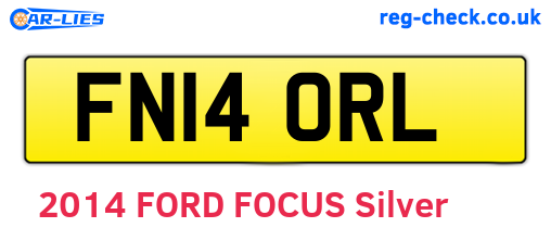 FN14ORL are the vehicle registration plates.
