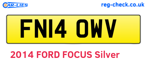 FN14OWV are the vehicle registration plates.