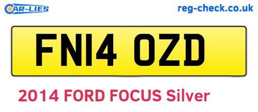 FN14OZD are the vehicle registration plates.