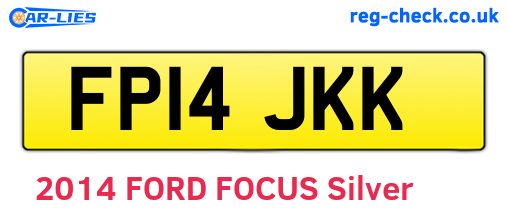 FP14JKK are the vehicle registration plates.