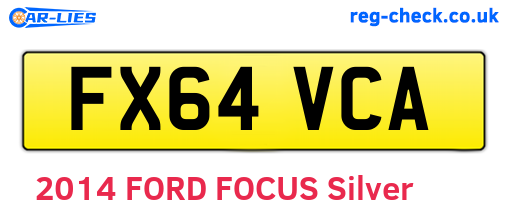 FX64VCA are the vehicle registration plates.