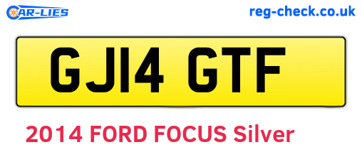 GJ14GTF are the vehicle registration plates.