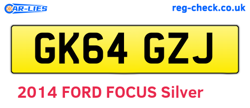 GK64GZJ are the vehicle registration plates.