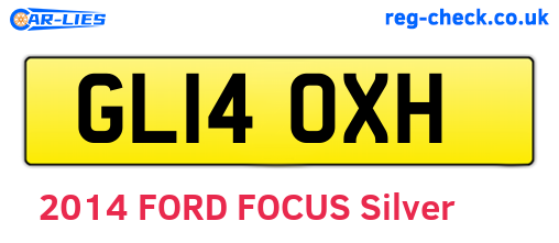 GL14OXH are the vehicle registration plates.