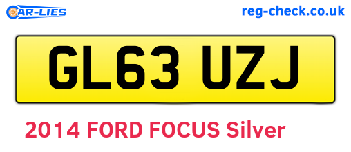 GL63UZJ are the vehicle registration plates.