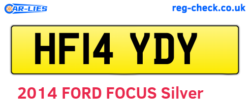 HF14YDY are the vehicle registration plates.