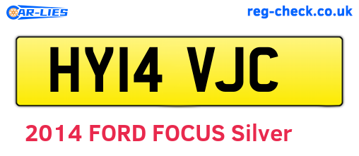 HY14VJC are the vehicle registration plates.