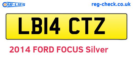 LB14CTZ are the vehicle registration plates.