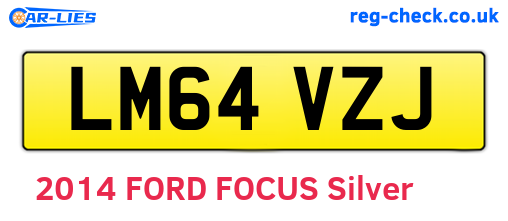 LM64VZJ are the vehicle registration plates.
