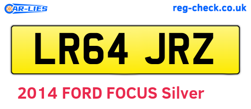 LR64JRZ are the vehicle registration plates.