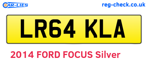 LR64KLA are the vehicle registration plates.