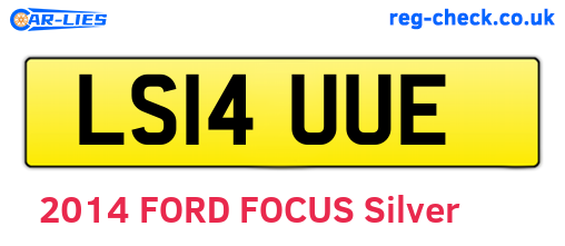 LS14UUE are the vehicle registration plates.