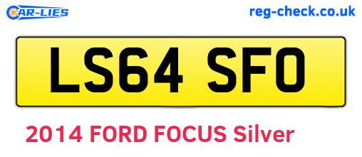 LS64SFO are the vehicle registration plates.