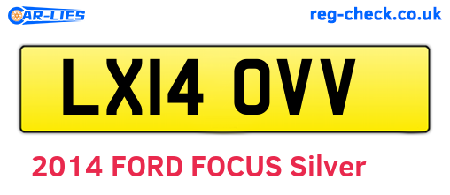 LX14OVV are the vehicle registration plates.