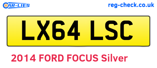 LX64LSC are the vehicle registration plates.