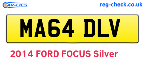 MA64DLV are the vehicle registration plates.