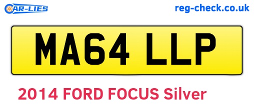 MA64LLP are the vehicle registration plates.