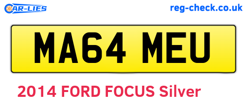 MA64MEU are the vehicle registration plates.