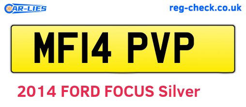 MF14PVP are the vehicle registration plates.