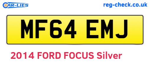 MF64EMJ are the vehicle registration plates.
