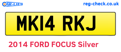 MK14RKJ are the vehicle registration plates.
