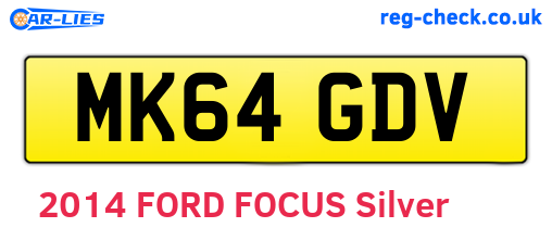 MK64GDV are the vehicle registration plates.