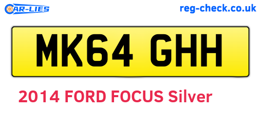 MK64GHH are the vehicle registration plates.