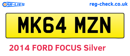 MK64MZN are the vehicle registration plates.
