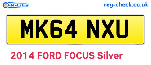 MK64NXU are the vehicle registration plates.