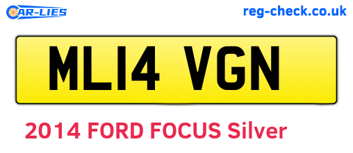 ML14VGN are the vehicle registration plates.