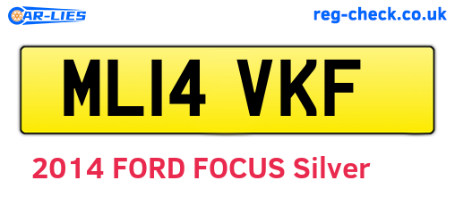 ML14VKF are the vehicle registration plates.