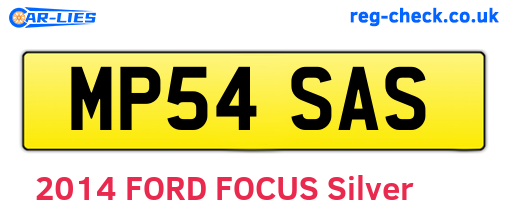 MP54SAS are the vehicle registration plates.