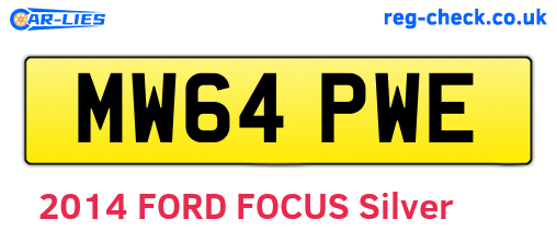 MW64PWE are the vehicle registration plates.