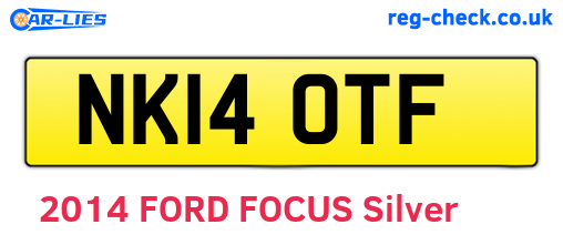 NK14OTF are the vehicle registration plates.