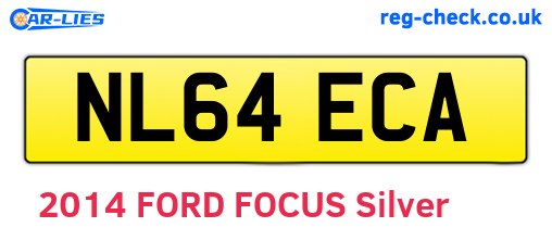 NL64ECA are the vehicle registration plates.