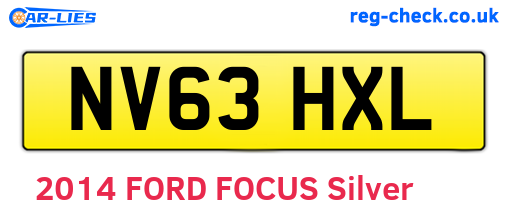 NV63HXL are the vehicle registration plates.