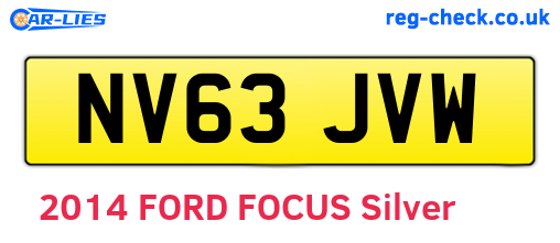 NV63JVW are the vehicle registration plates.