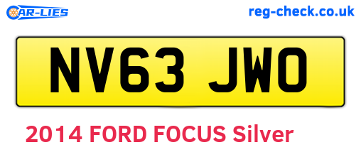 NV63JWO are the vehicle registration plates.