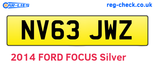 NV63JWZ are the vehicle registration plates.