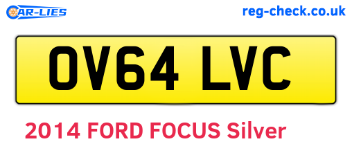OV64LVC are the vehicle registration plates.